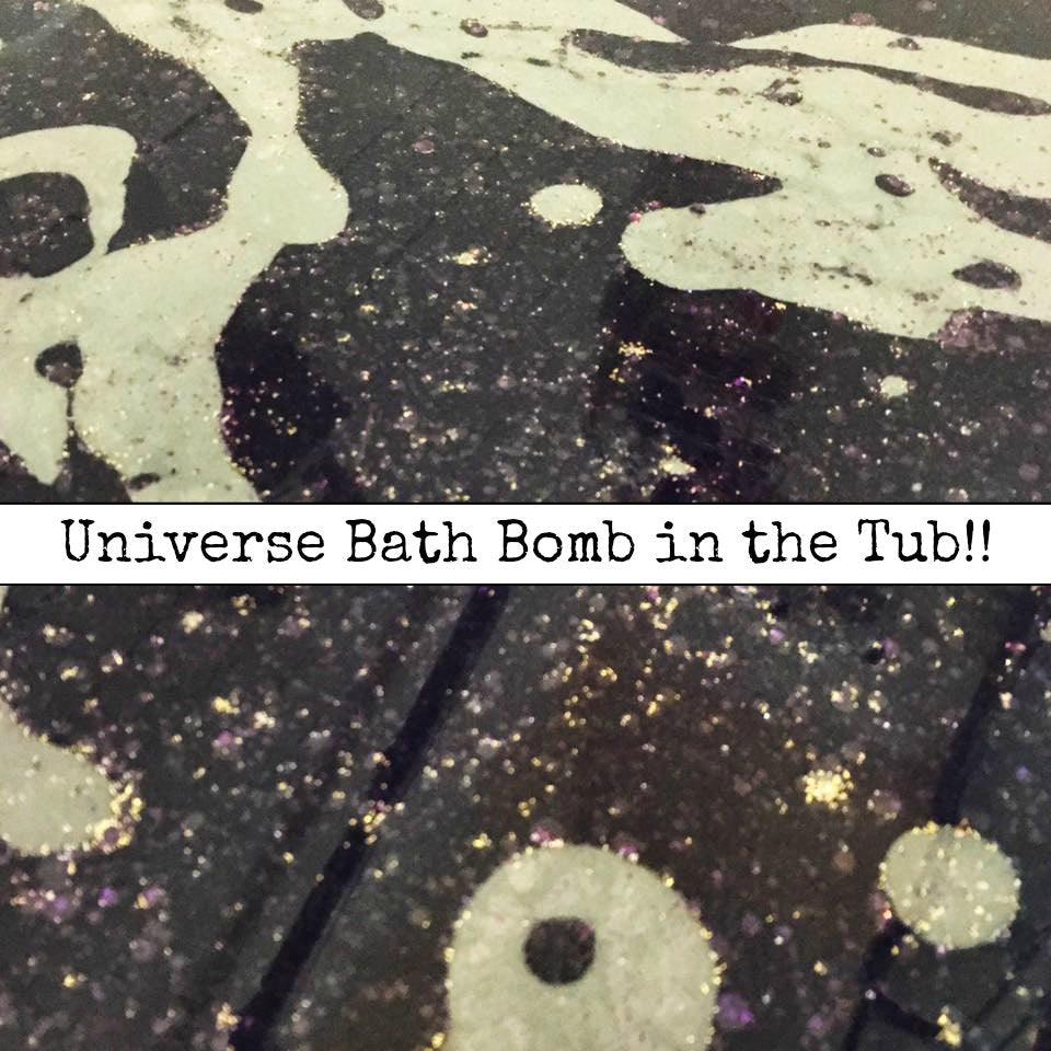 Universe Bath Bomb, Black with Glitter