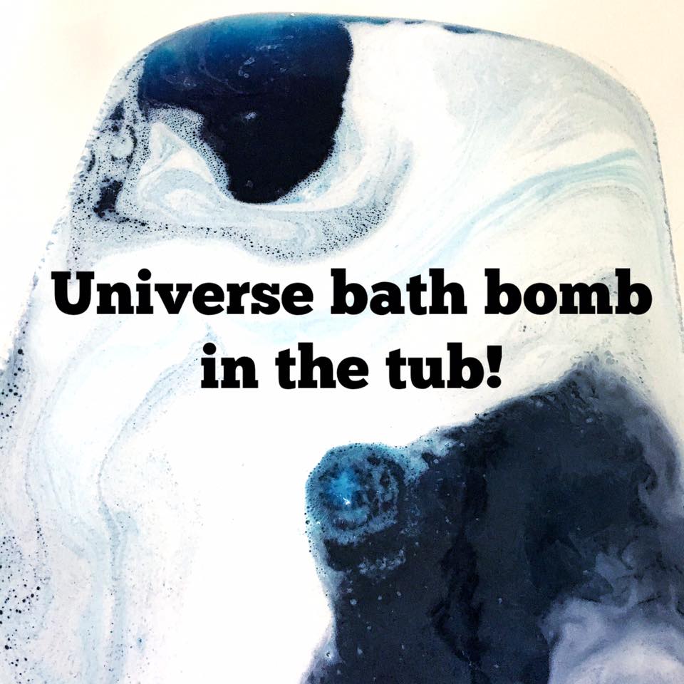 Universe Bath Bomb, Black with Glitter