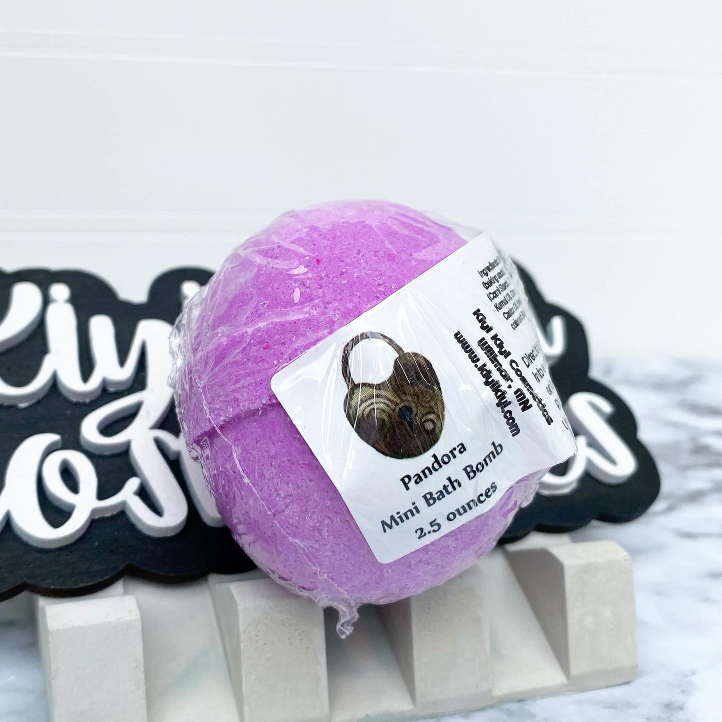 Pandora Mini Bath Bomb, Fruity Scent, Purple